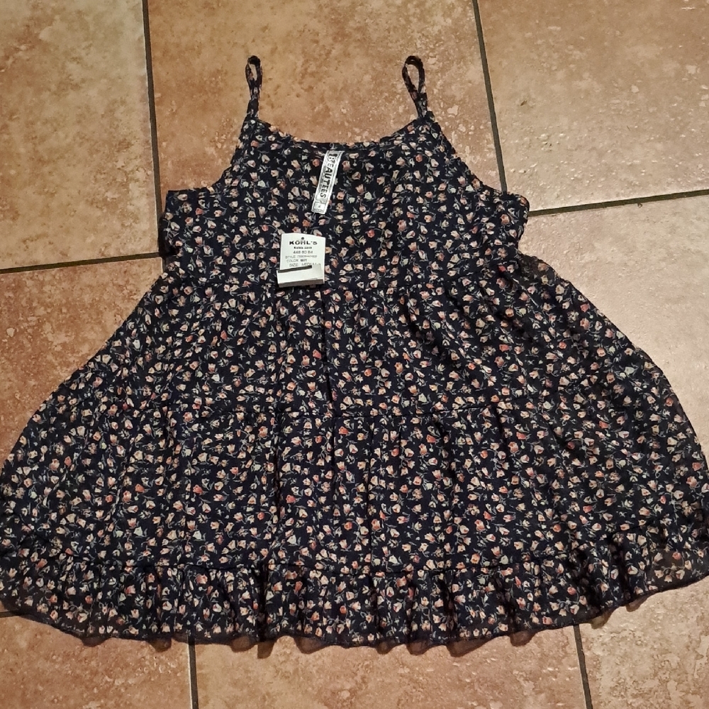 Beautees Navy Floral Dress